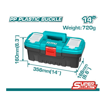 Total TPBX0141 Plastic Tool Box 14