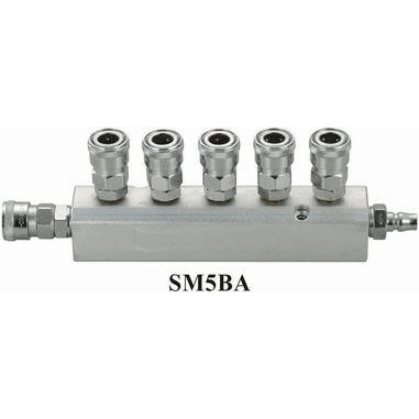 THB SM5BA Quick Coupler - Manifold / Multi Coupling (Straight 5-Way) [High Flow] | THB by KHM Megatools Corp.