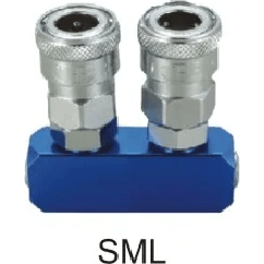 OSK GN2-SML Quick Coupler - Manifold / Multi Coupling (Straight 2-Way) - KHM Megatools Corp.