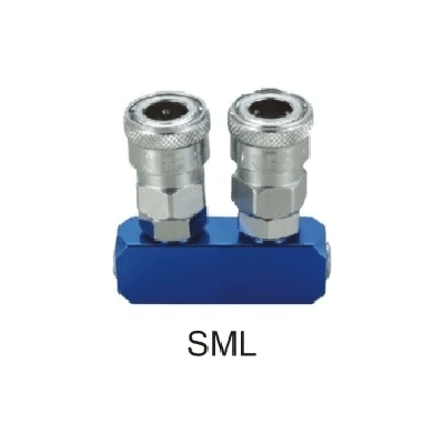 OSK GN2-SML Quick Coupler - Manifold / Multi Coupling (Straight 2-Way) - KHM Megatools Corp.