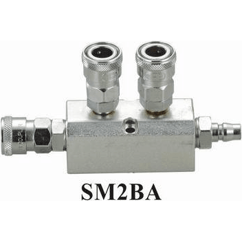 THB SM2BA Quick Coupler - Manifold / Multi Coupling (Straight 2-Way) [High Flow] | THB by KHM Megatools Corp.