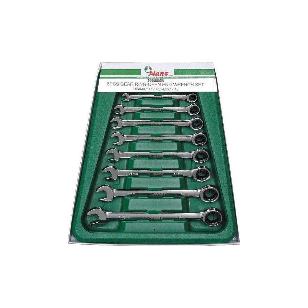 Hans 16658MUB 8 pcs Combination Ratchet Box Wrench Set - KHM Megatools Corp.