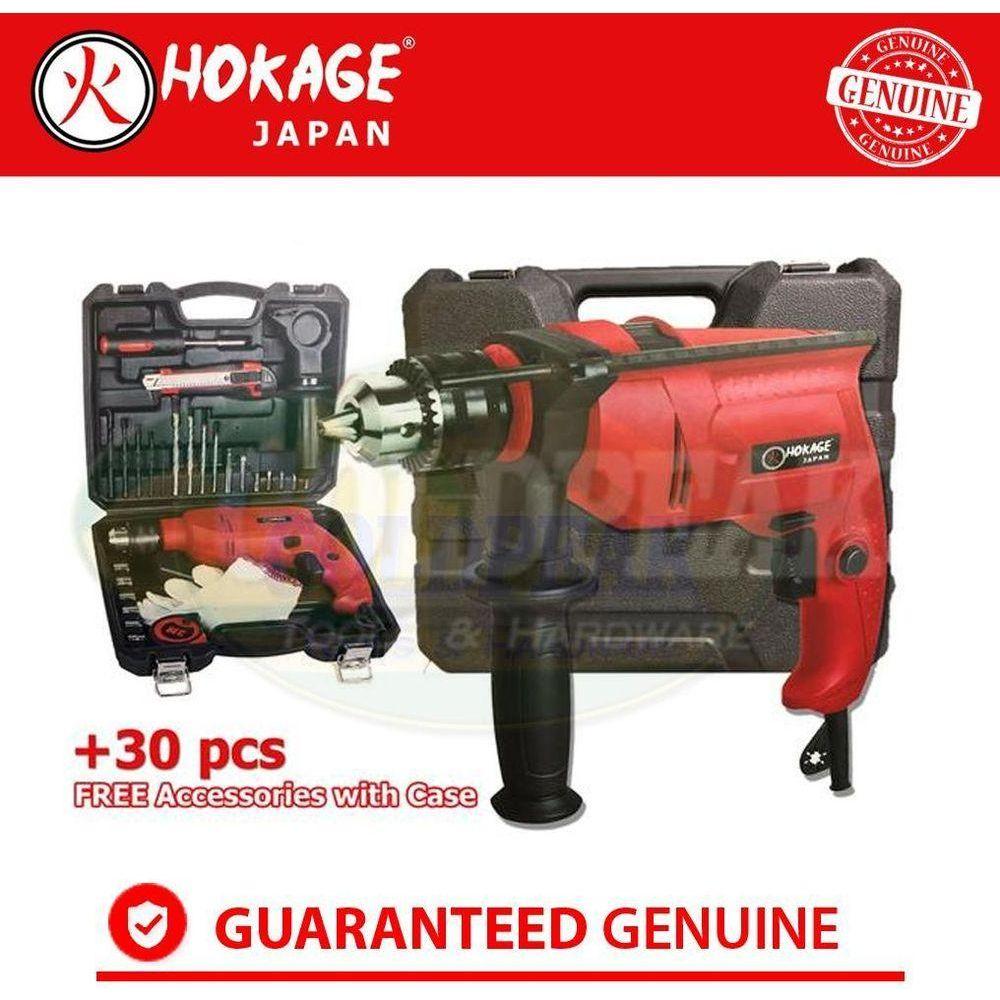 Hokage HKG-ID650K Hammer Drill with 30 pcs Tool Set - Goldpeak Tools PH Hokage