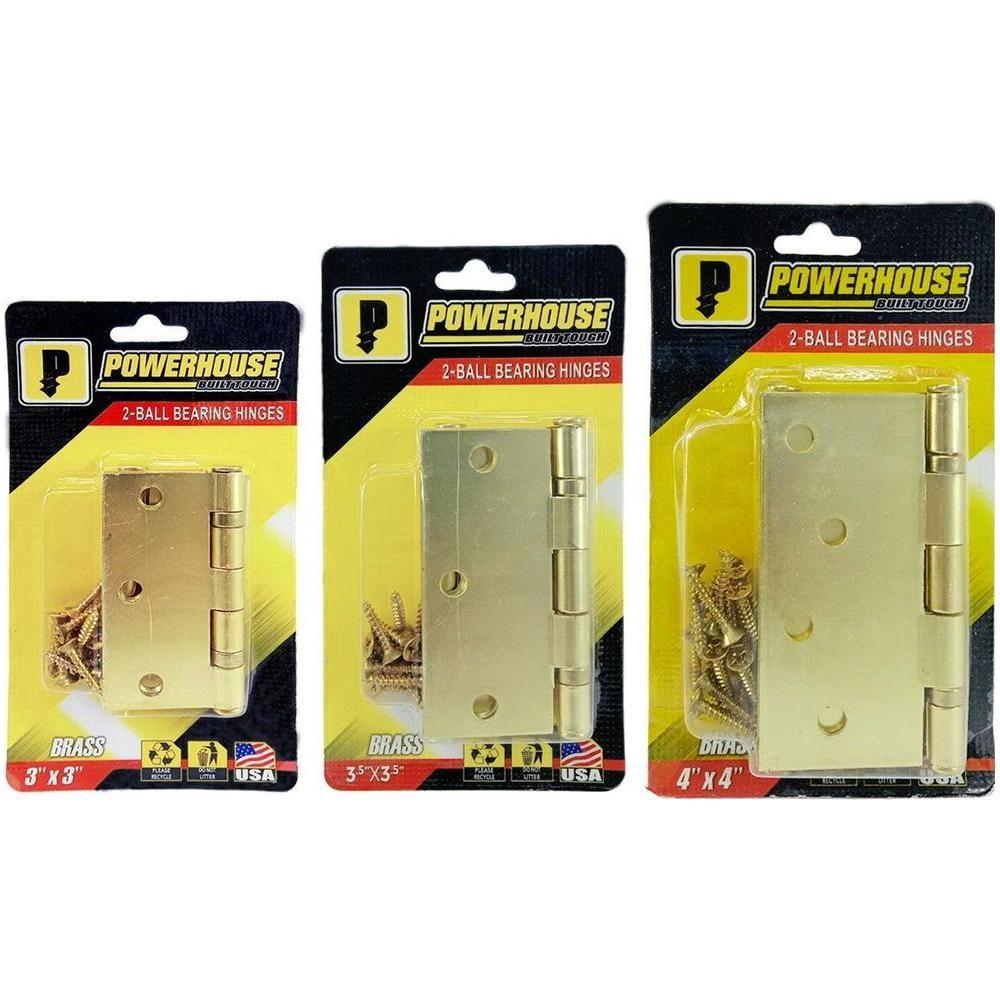 Powerhouse US3 2-Ball Bearing Hinges (Brass) | Powerhouse by KHM Megatools Corp.