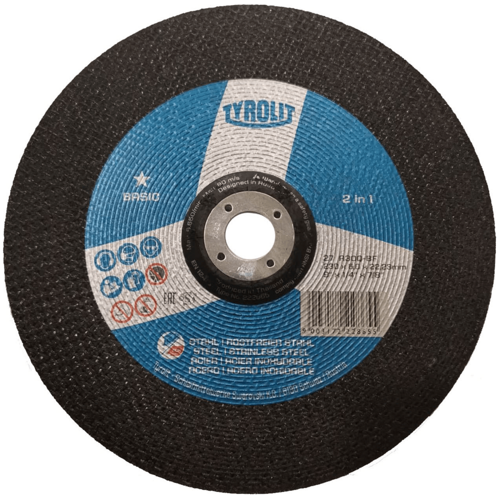 Tyrolit Depressed Center Wheel Grinding Disc [Basic] | Tyrolit by KHM Megatools Corp.