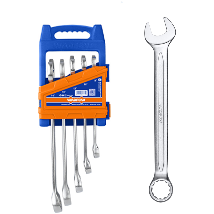 Wadfow WSP1215 10-19MM Combination Spanner 5Pcs Set | Wadfow by KHM Megatools Corp.