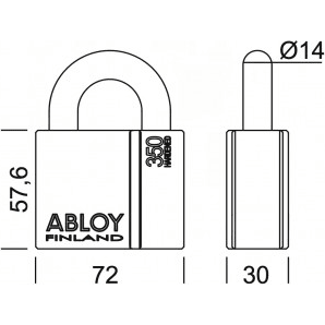 Abloy PL350/25 High Security Padlock (Short Shackle) | Abloy by KHM Megatools Corp.