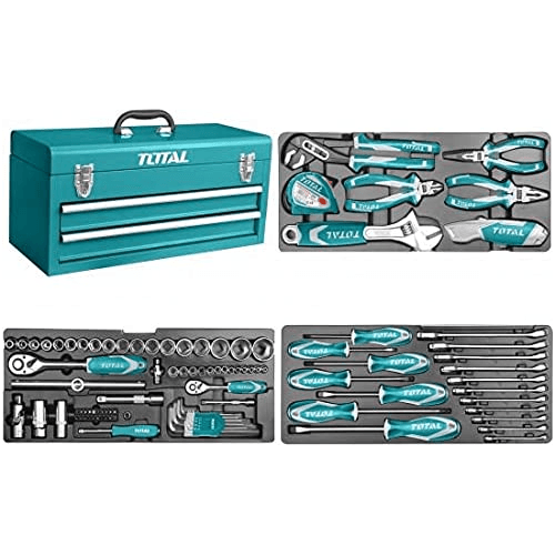 Total THPTCS70971 97pcs Hand Tools Chest Set | Total by KHM Megatools Corp.