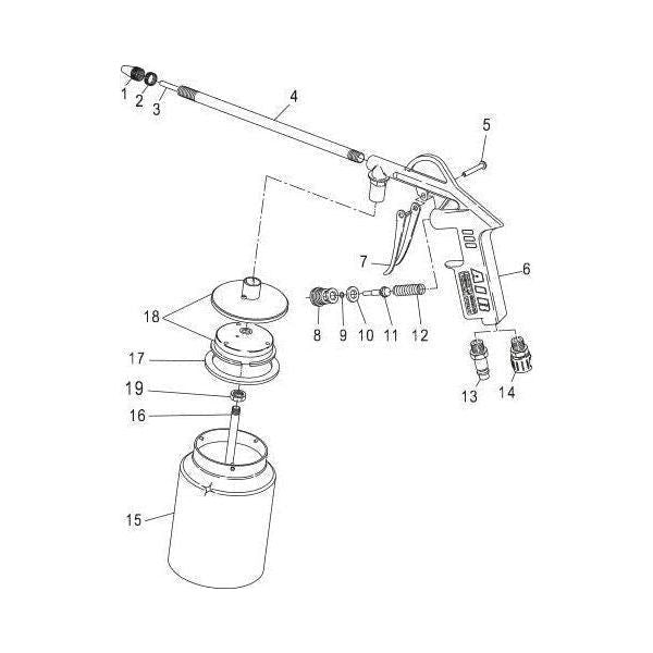 GAV 61A Pneumatic Washing Gun with Coupling Tank - KHM Megatools Corp.