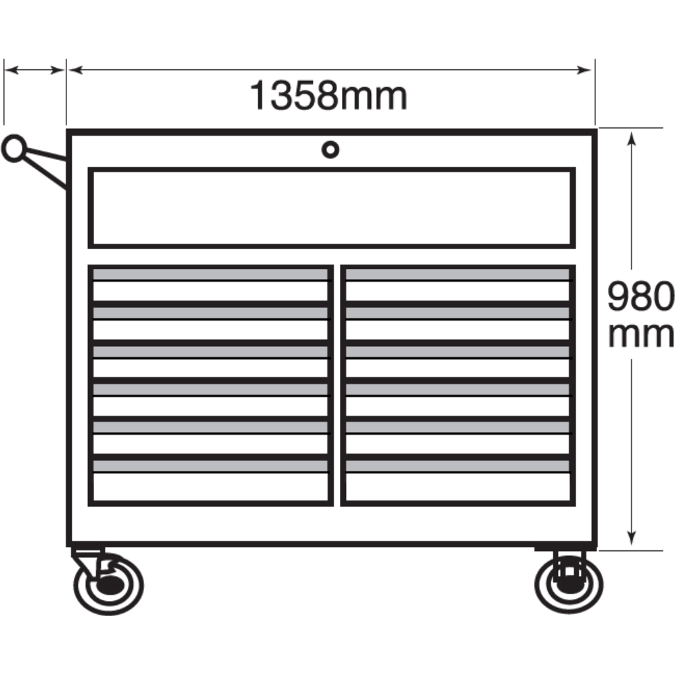 Hans 9913HQ-53 Tool Cabinet 13 Drawers 53