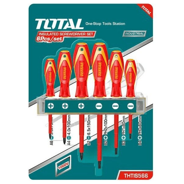 Total THTIS566 6pcs VDE Insulated Screwdriver Set | Total by KHM Megatools Corp.