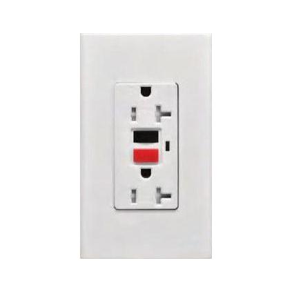 Omni WGFCI-201-PK 2-Gang GFCI Safety Outlet Ground Fault in White Plate 20A (Wide Series) | Omni by KHM Megatools Corp.