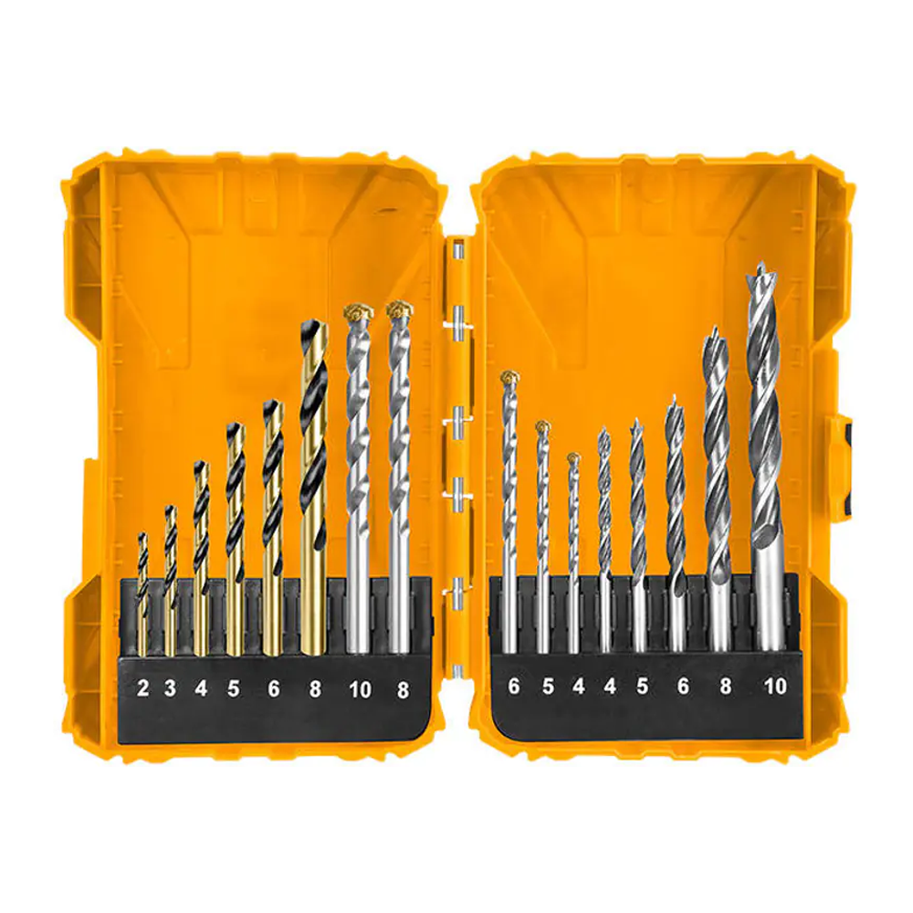 Ingco AKDL11601 16pcs Metal Concrete and Wood Drill Bit Set