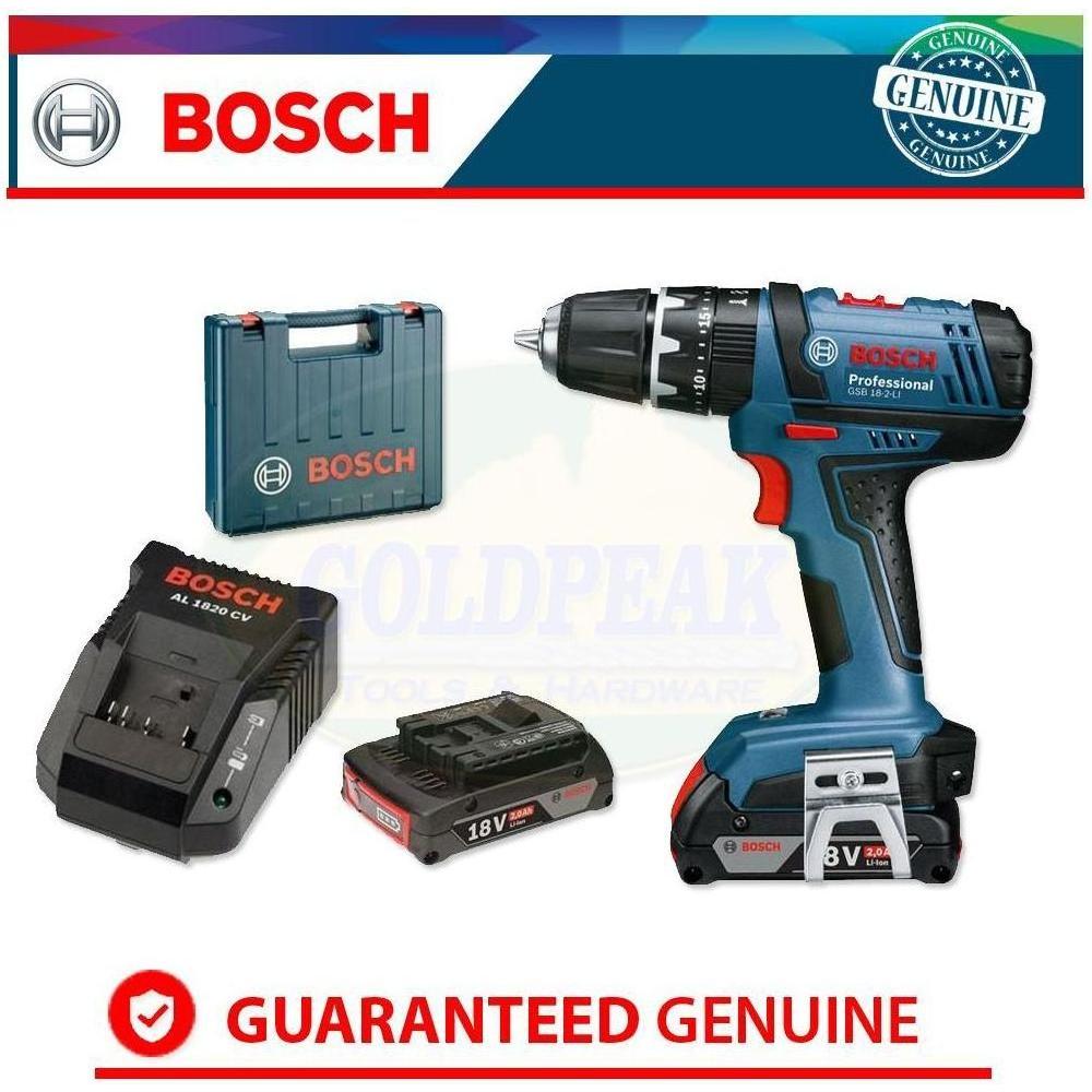 Bosch GSB 18-2 -Li Cordless Impact Drill - Driver - Goldpeak Tools PH Bosch