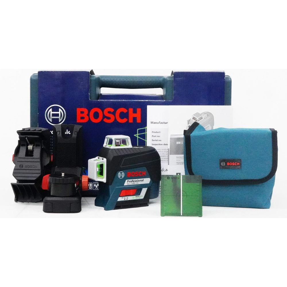 Bosch GLL 3-80 CG Line Laser Level (Green Laser) [3x 360° Lines] (100 meters) | Bosch by KHM Megatools Corp.