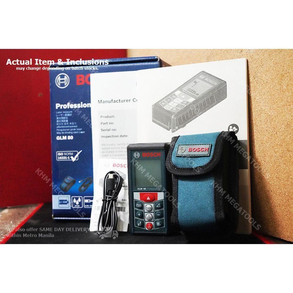 Bosch GLM 80 Laser Rangefinder / Distance Measurer (80 meters) - KHM Megatools Corp.