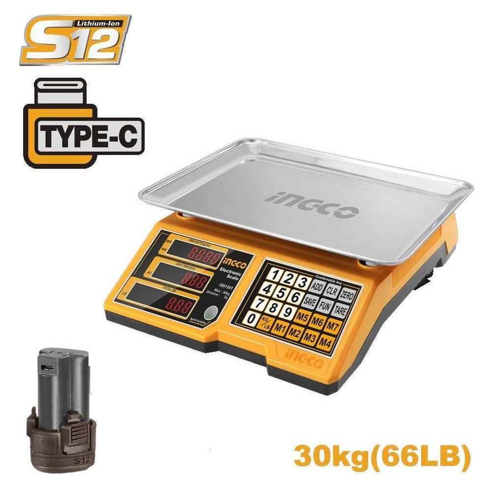 Ingco CES1301 Li-Ion Scale 30KG - KHM Megatools Corp.