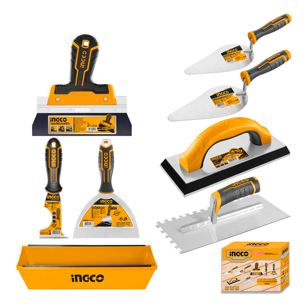 Ingco COS23076 Bricklaying & Plastering Tools Set 8Pcs