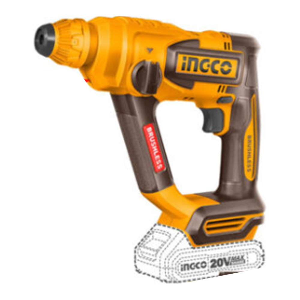 Ingco CRHLI20188 Cordless BL Li-Ion Rotary Hammer Drill 20V (Bare)