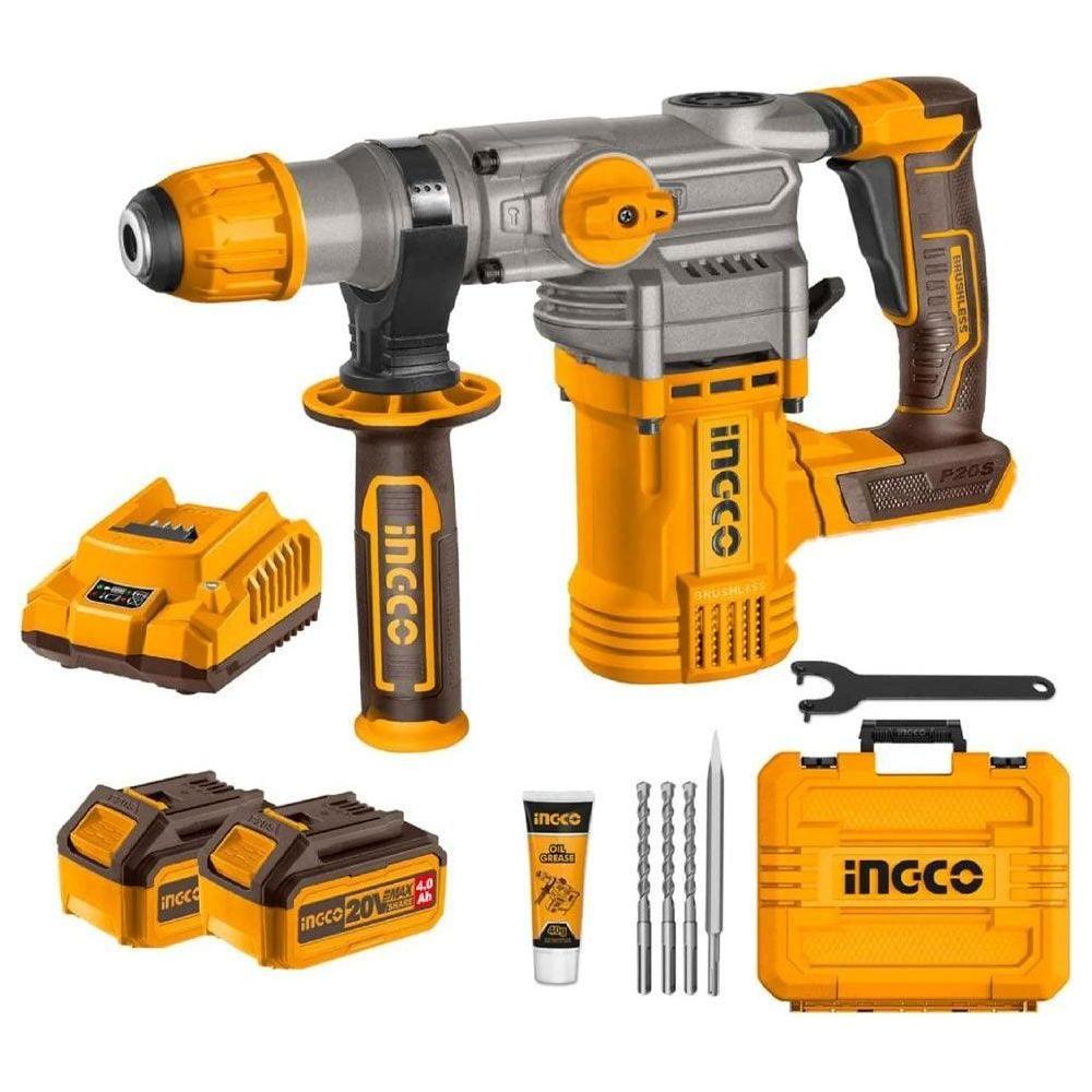 Ingco CRHLI202882 Li-Ion Rotary Hammer Brushless 20V - KHM Megatools Corp.