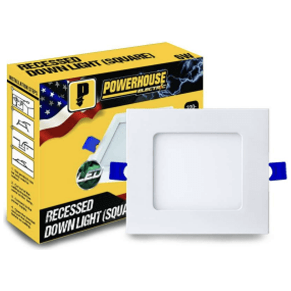 Powerhouse Electric Led Recessed Downlight Square Cool White - KHM Megatools Corp.