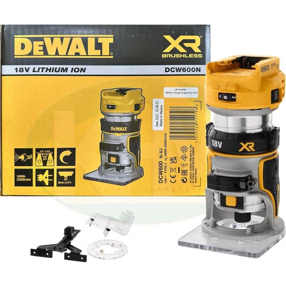 Dewalt DCW600N 18V (20V) Cordless Brushless Palm Router / Trimmer 1/4