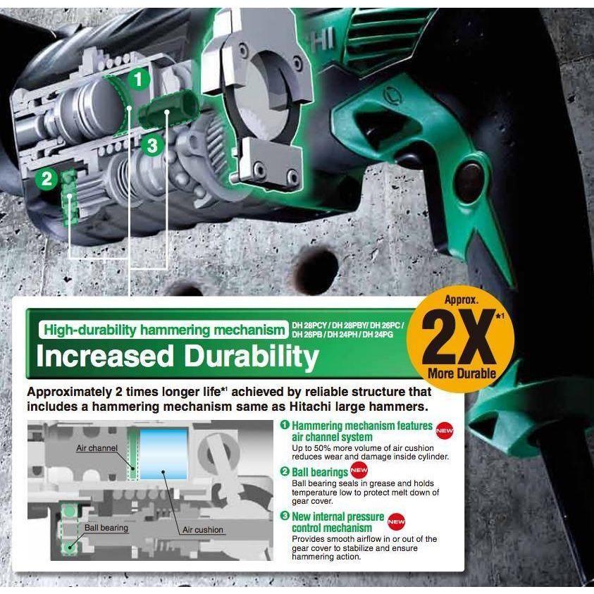 Hitachi DH26PC SDS-plus 3-Modes Rotary Hammer - Goldpeak Tools PH Hitachi