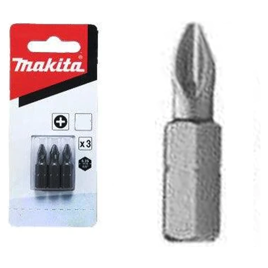 Makita 798314-6 Phillips Screw Bit set 3pcs C-Type (PH3) | Makita by KHM Megatools Corp.