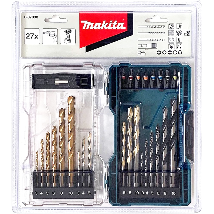 Makita E-07098 Combination Screw and Drill Bit Set 27Pcs | Makita by KHM Megatools Corp.