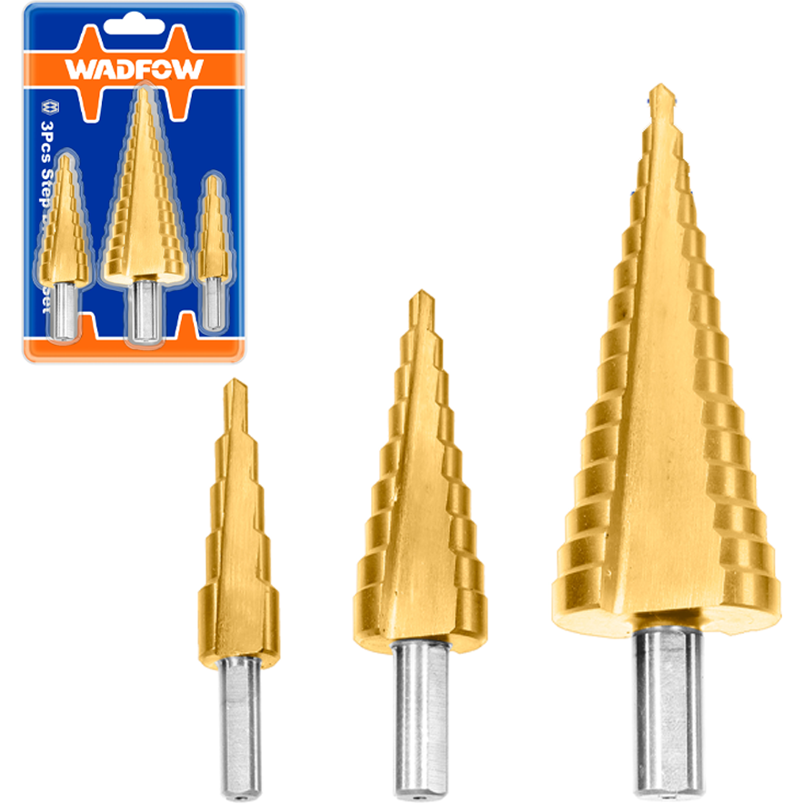 Wadfow WJD3401 Step Drill Bit Set 3Pcs | Wadfow by KHM Megatools Corp.