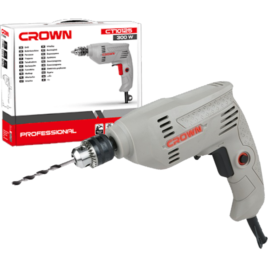 Crown CT10125 Electric Drill 300W | Crown by KHM Megatools Corp.