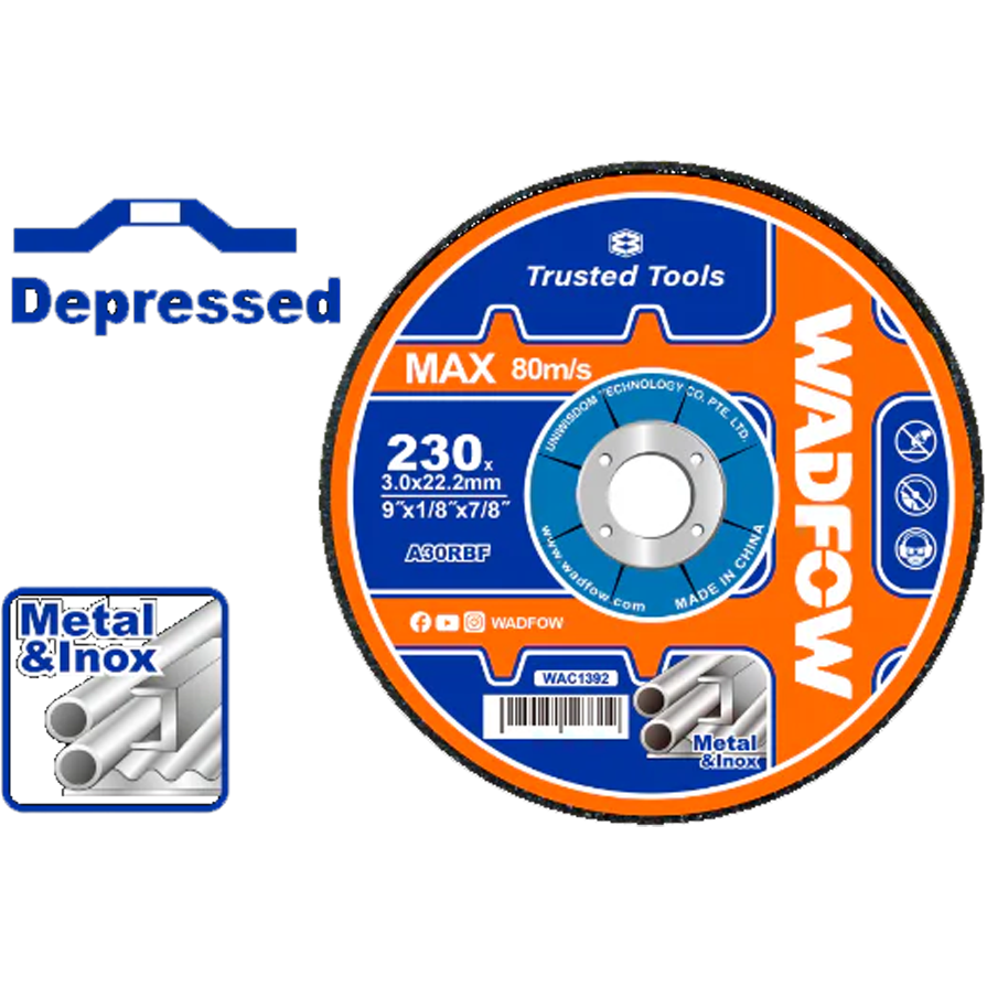 Wadfow WAC1342 Abrasive Metal Grinding Disc 4