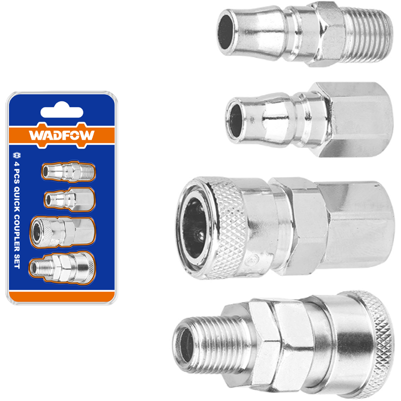 Wadfow WQP4673 Air Coupler And Plug Set 4Pcs | Wadfow by KHM Megatools Corp.