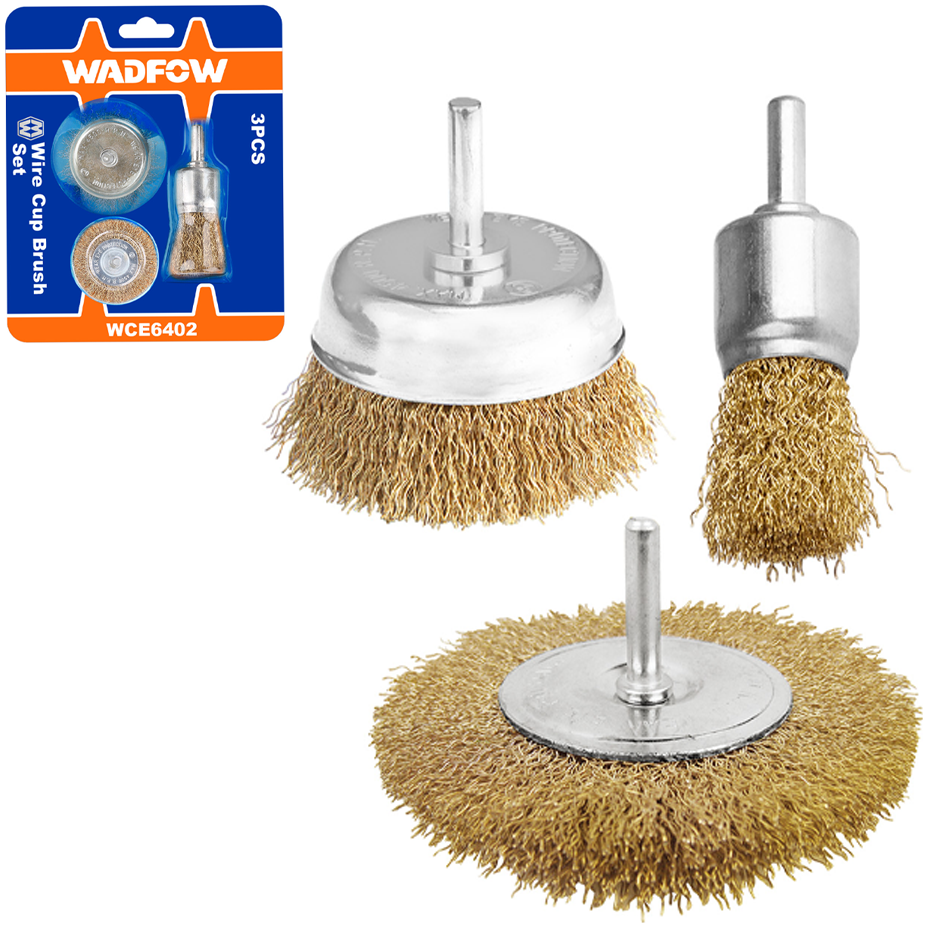 Wadfow WCE6402 Wire Brush Set 3Pcs | Wadfow by KHM Megatools Corp.