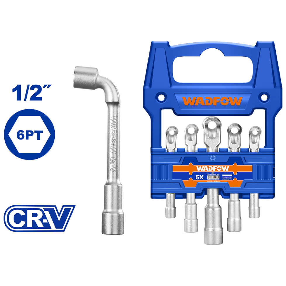 Wadfow WTH4205 L-Angled Socket Wrench 5Pcs Set | Wadfow by KHM Megatools Corp.