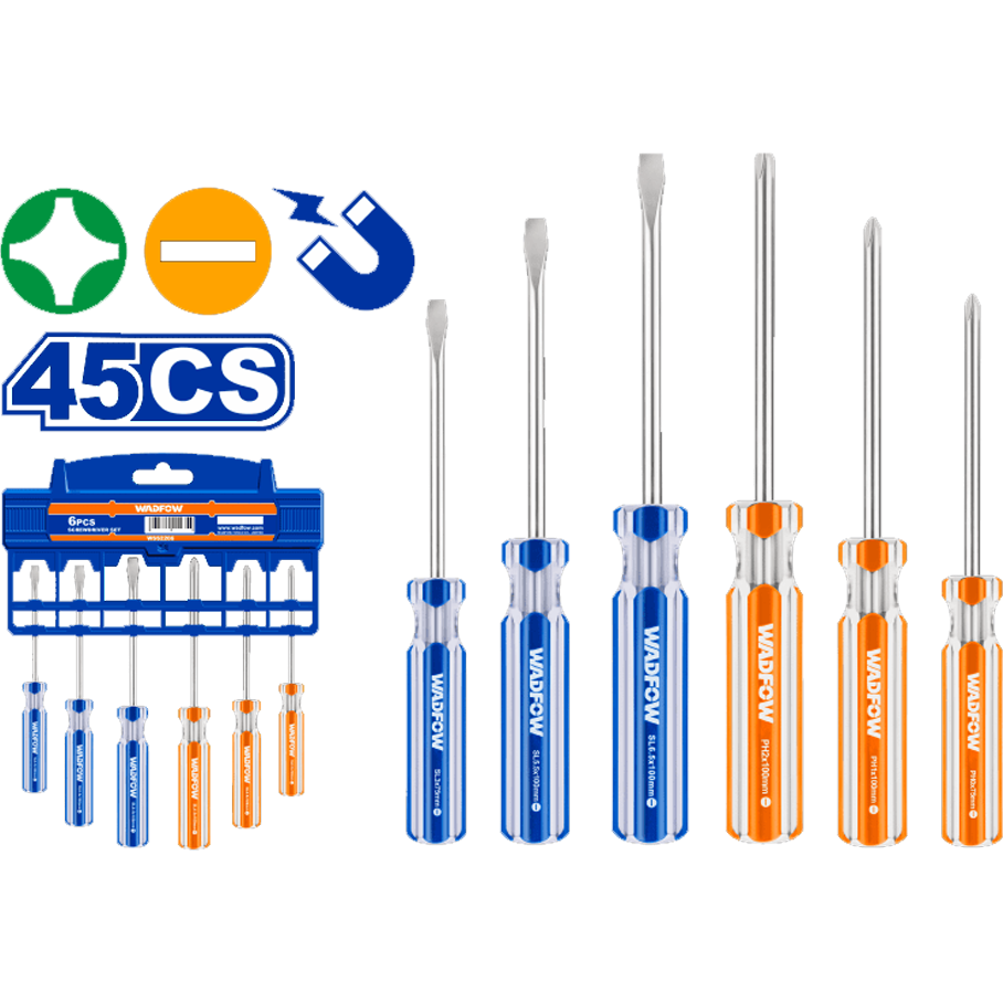 Wadfow WSS3206 Screwdriver Set 6Pcs | Wadfow by KHM Megatools Corp.