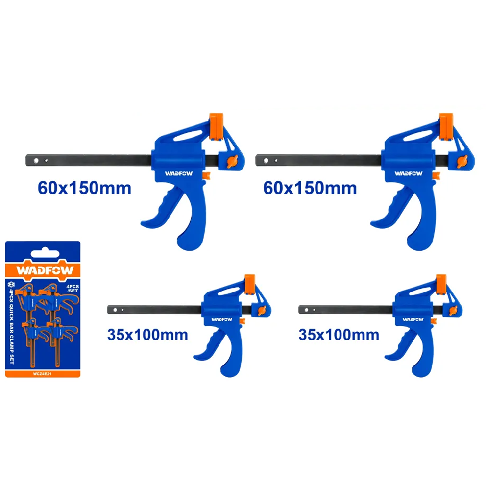 Wadfow WCZ4E21 Quick Bar Clamp 4Pcs Set | Wadfow by KHM Megatools Corp.