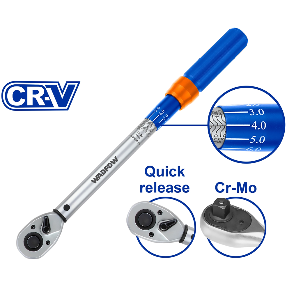 Wadfow WWQ1D38 Preset Torque Wrench 3/8