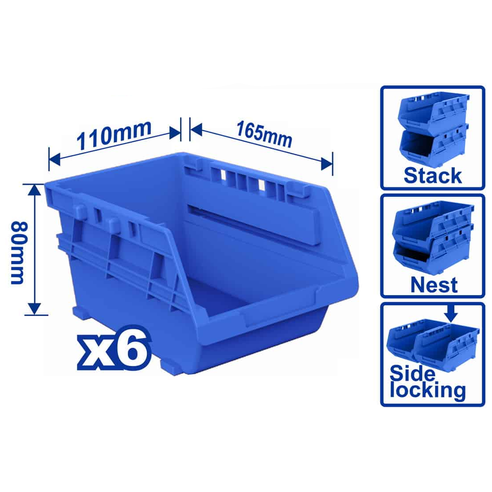 Wadfow WTB8336 Storage Bins Set 6Pcs | Wadfow by KHM Megatools Corp.