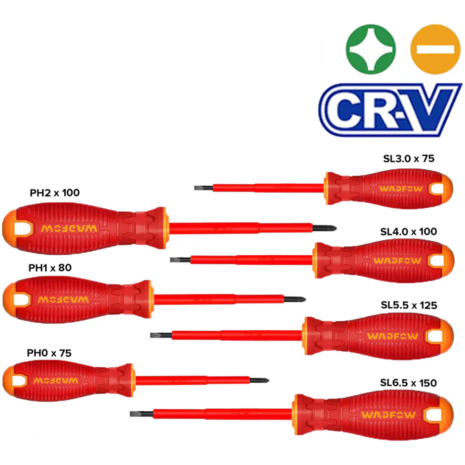 Wadfow WSS7407 Insulated Screwdriver Set 7Pcs | Wadfow by KHM Megatools Corp.