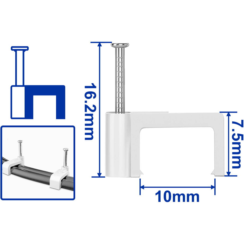 Wadfow Cable Clips (Square) | Wadfow by KHM Megatools Corp.