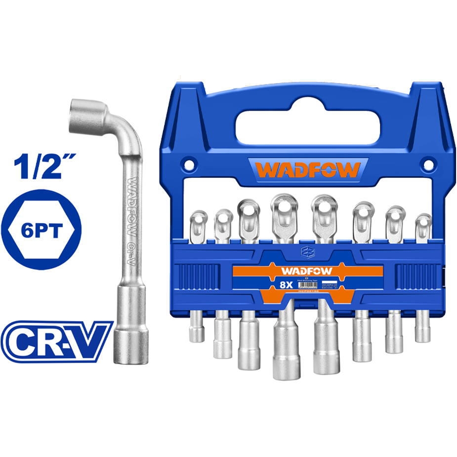 Wadfow WTH4208 L-Angled Socket Wrench 8Pcs Set | Wadfow by KHM Megatools Corp.