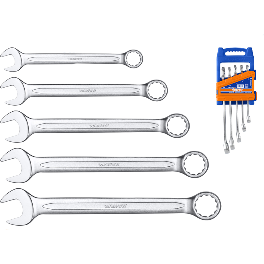 Wadfow WSP1215 10-19MM Combination Spanner 5Pcs Set | Wadfow by KHM Megatools Corp.