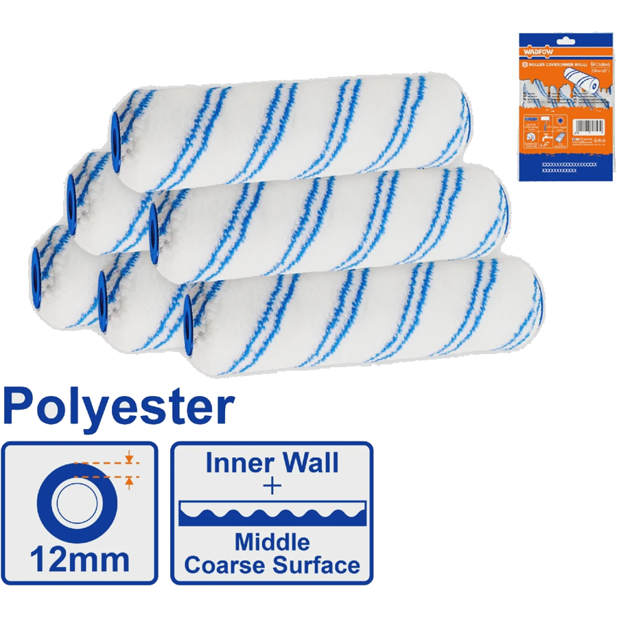 Wadfow WCB4996 Roller Cover 6Pcs (inner Wall) | Wadfow by KHM Megatools Corp.