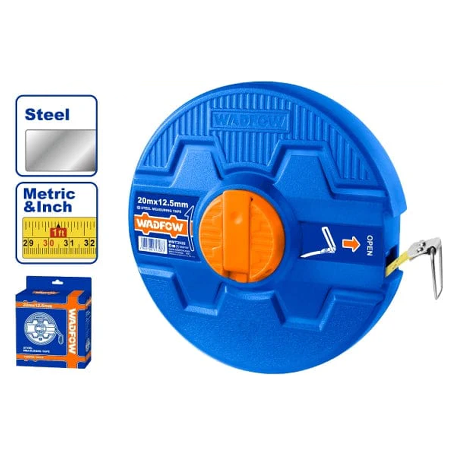 Wadfow WMT3520 Steel Measuring Tape 20Mx12.5MM | Wadfow by KHM Megatools Corp.