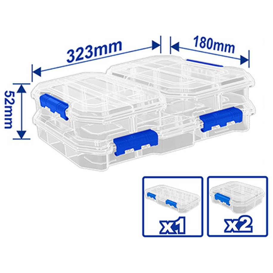 Wadfow WTB8343 Transparent Organizer Set 3Pcs | Wadfow by KHM Megatools Corp.