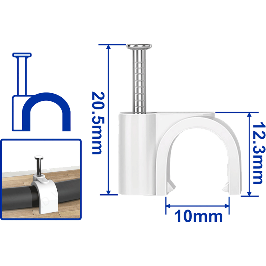 Wadfow Cable Clips (Round) | Wadfow by KHM Megatools Corp.