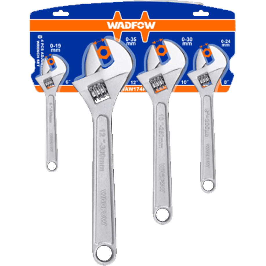 Wadfow WAW174K Adjustable Wrench 4Pcs Set | Wadfow by KHM Megatools Corp.