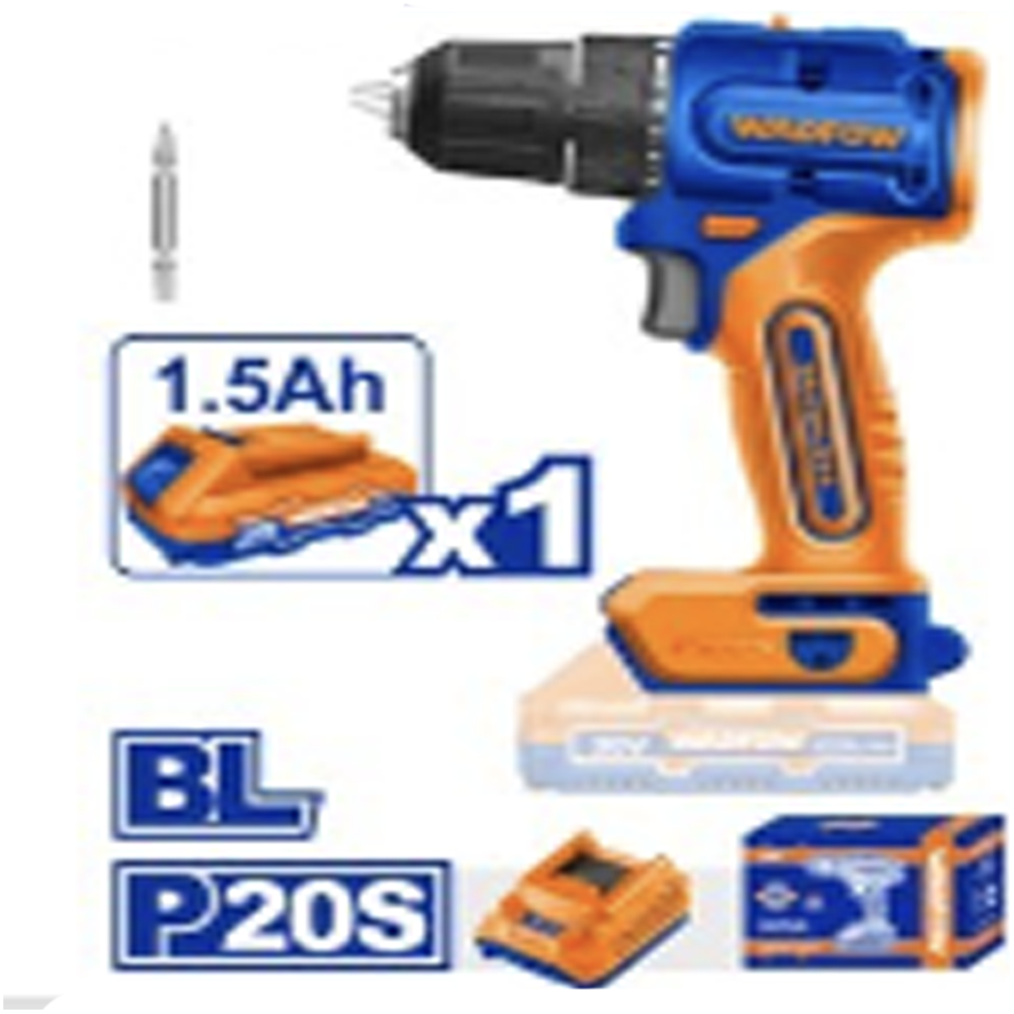 Wadfow WCDP5521 Li-Ion Brushless Cordless Drill 20V | Wadfow by KHM Megatools Corp.