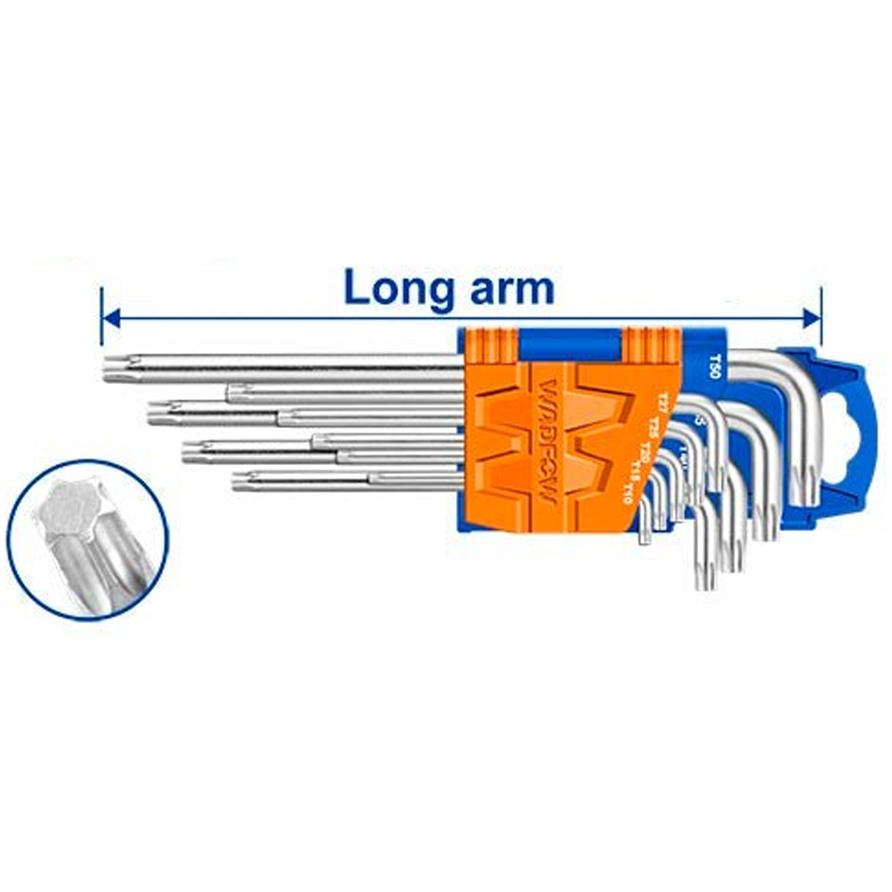 Wadfow WHK3291 Torx Key (Long Arm) | Wadfow by KHM Megatools Corp.